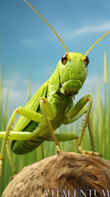 AI ART Green Grasshopper: A Pop Culture Inspired Visual Delight