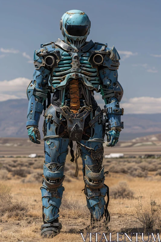 Desert Robot Guardian AI Image