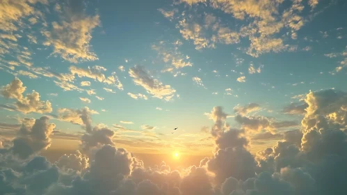 Sunset Over the Cloudscape