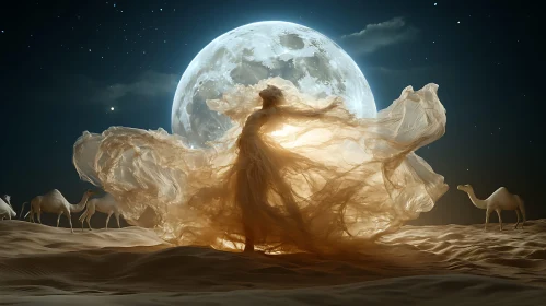 Desert Moonlit Woman