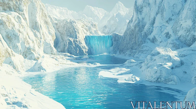 Tranquil Icy Mountain Scenery