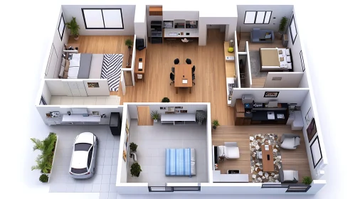 Detailed Architectural House Layout