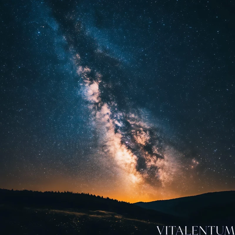 Celestial Landscape: Milky Way at Night