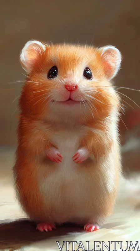 Cute Hamster Gazing Upward