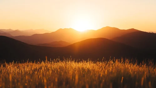 Mountains at sunset