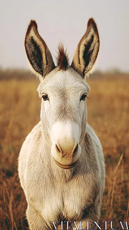 Curious Donkey in Nature