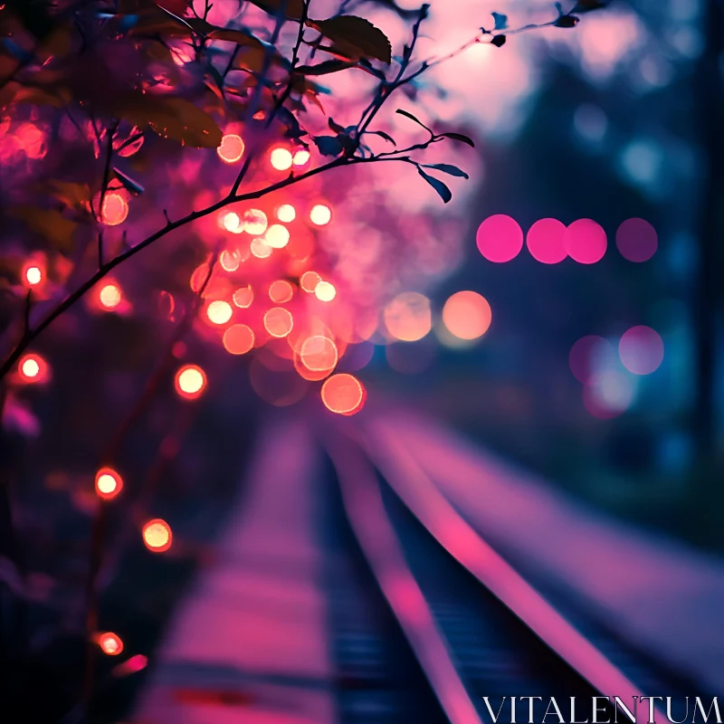 Night Railroad Lights