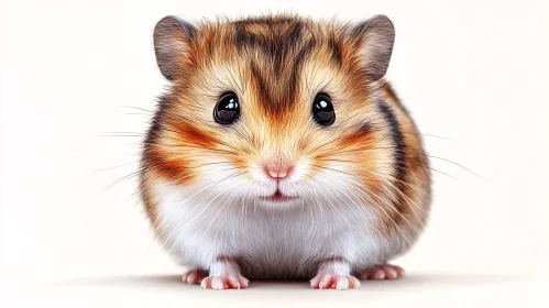 Cute Furry Hamster Close-Up