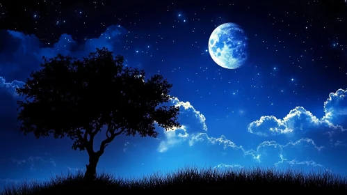 Peaceful Moonlight Night