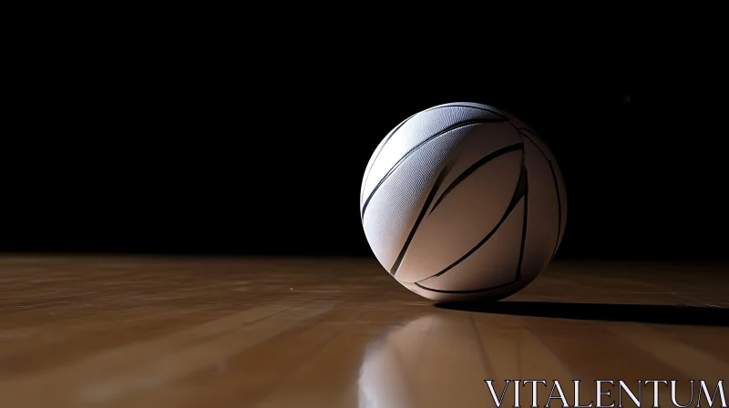 White Ball on Hardwood
