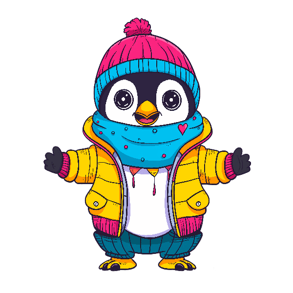 Adorable Winter Penguin Design