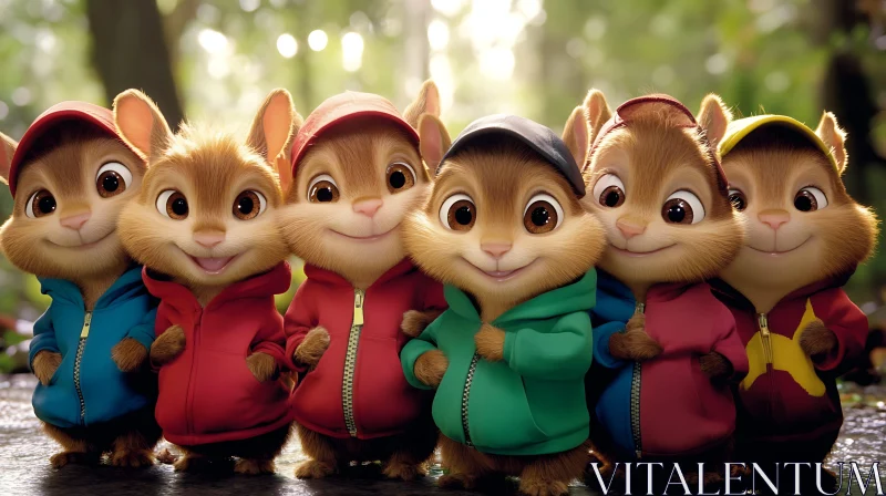 Animated Chipmunks Group Portrait