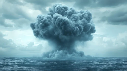 Monochrome Sea: Ominous Cloudscape