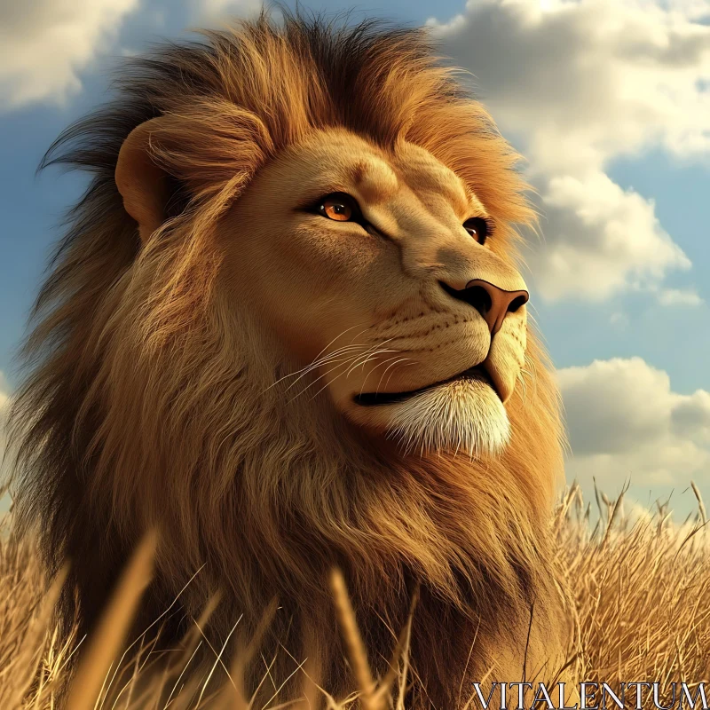Lion in Golden Light