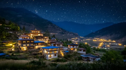 Night in Mountain Village