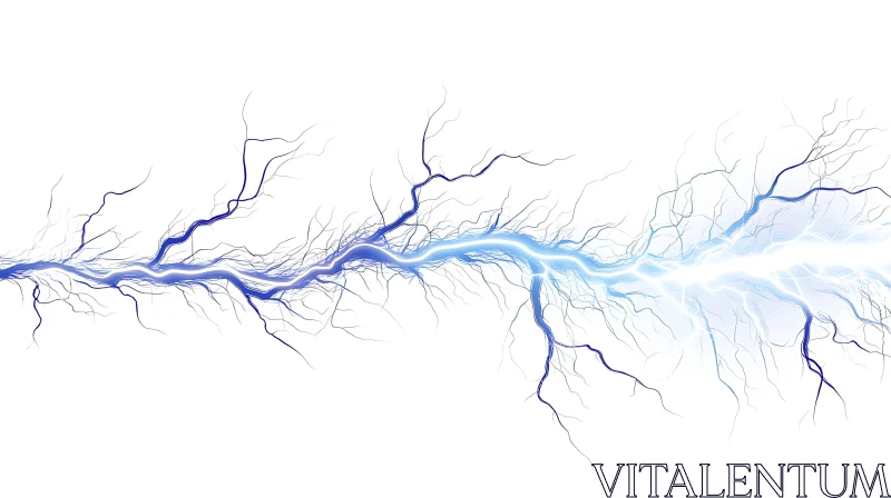 Abstract Fractal Lightning Energy Illustration