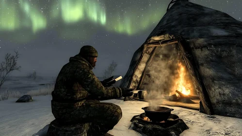 Northern Lights Campfire