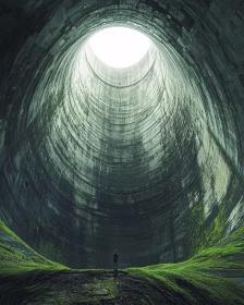 Subterranean Echoes: A Solitary Figure