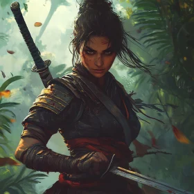 Female Warrior in the Jungle