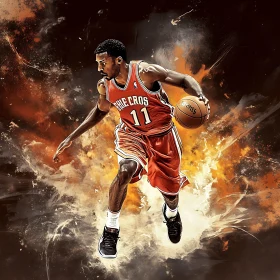 Athlete with Basketball
