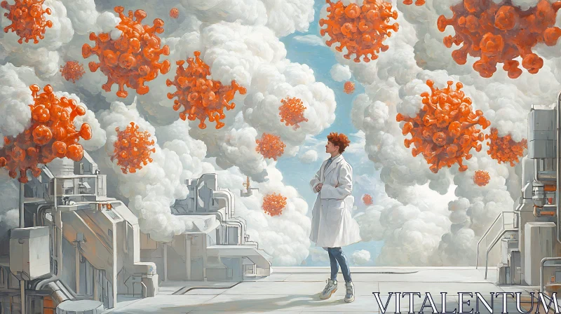Lab Observation of Floating Viruses