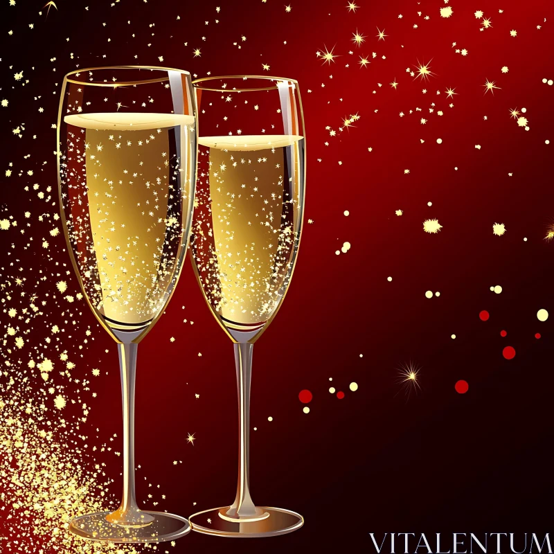 Golden Champagne Festive Celebration