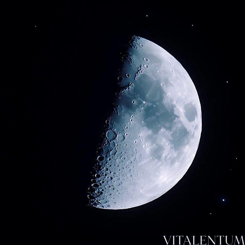 Lunar Surface Detail in Space