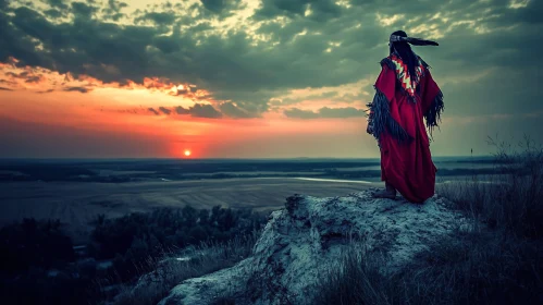 Red Robe at Sunset