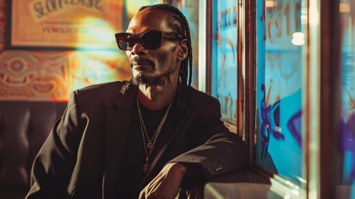 Snoop Dogg Cool Vibes in Urban Graffiti Scene