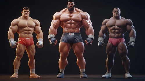 Powerful Bodybuilders Posing