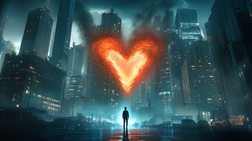 City of Love - A Glowing Heart in the Night