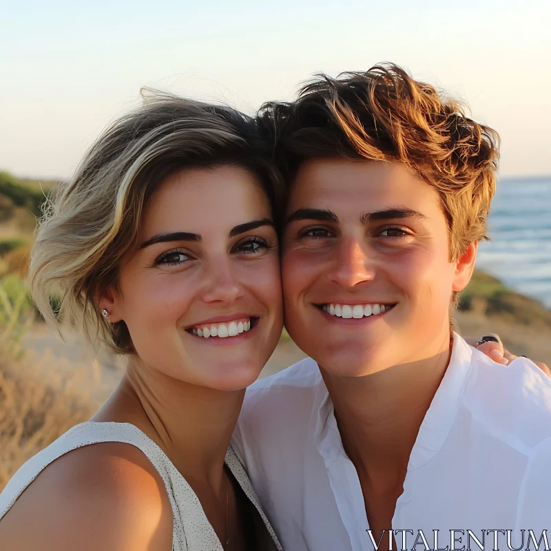 Young Couple's Tender Moment