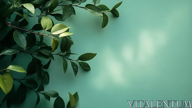 Botanical Still Life with Green Foliage