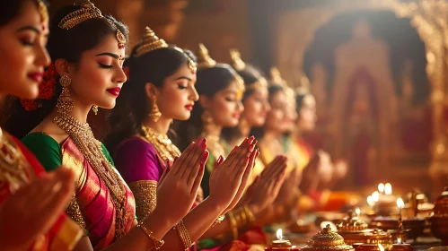 Golden Devotion: Women in Traditional Prayer