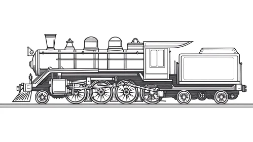 Monochrome Locomotive Artwork
