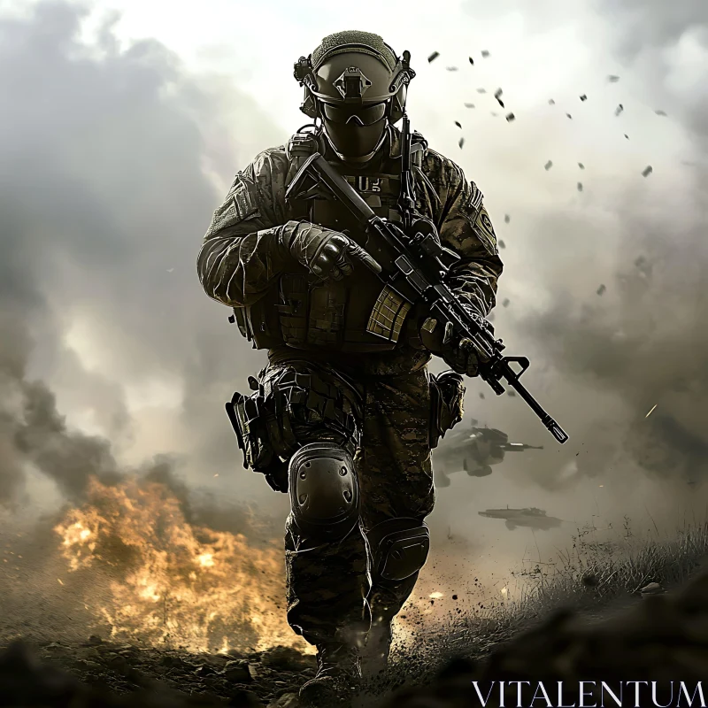 Warrior in Combat Zone