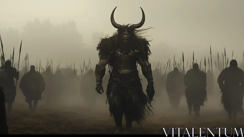 Ancient Warrior and His Army