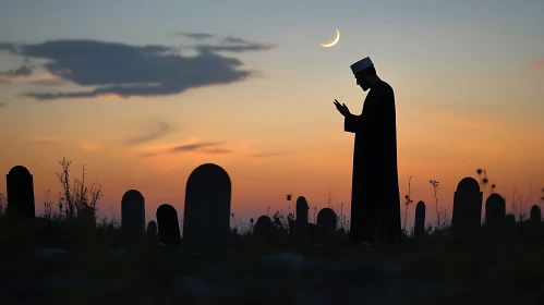 Sunset Prayers at the Cemetery
