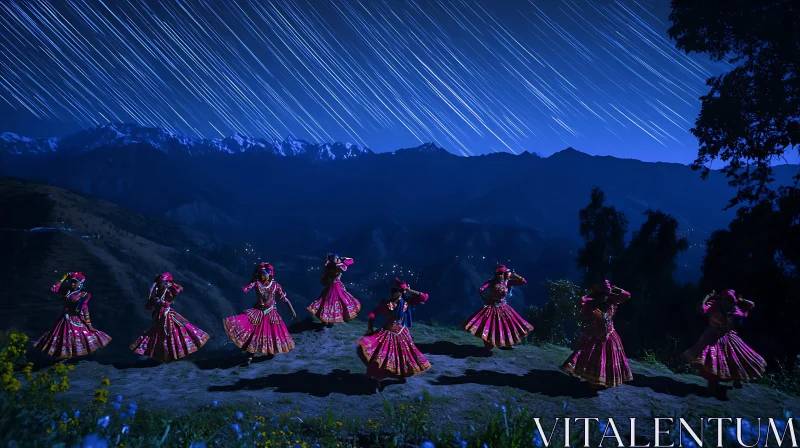 Cultural Dance Performance at Night