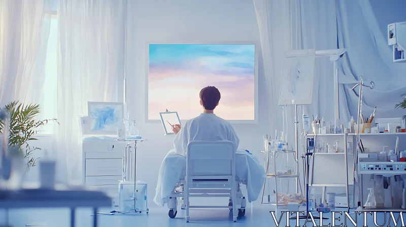 Artistic Serenity: Painting the Sky