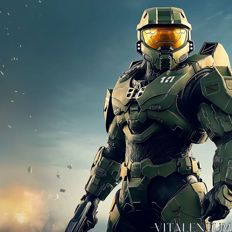 Armored Warrior Ready for Battle