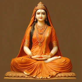 Serene Goddess in Meditative Pose