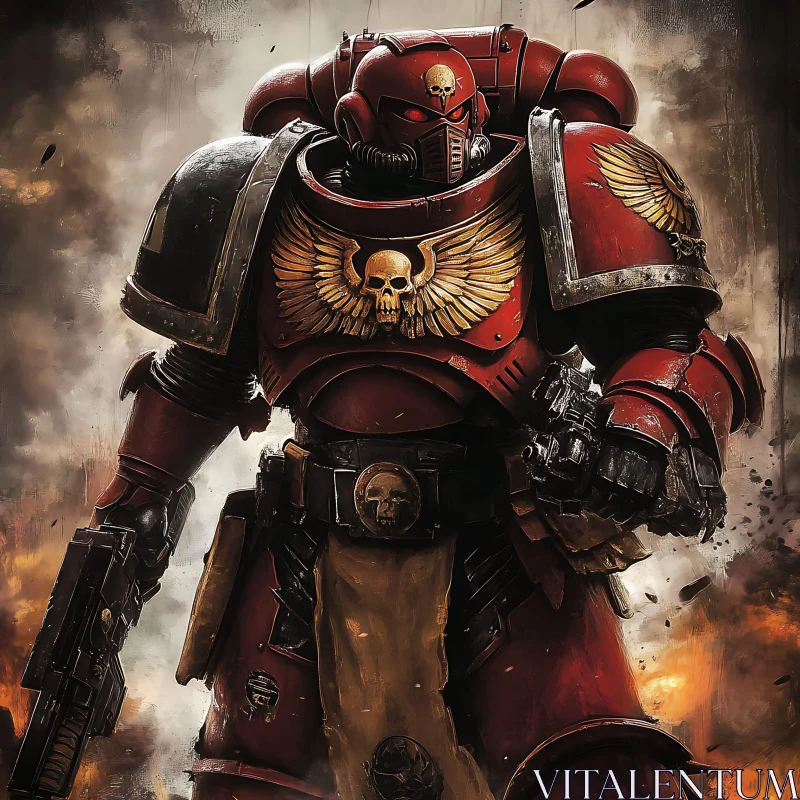 Sci-Fi Warrior in Battle Gear
