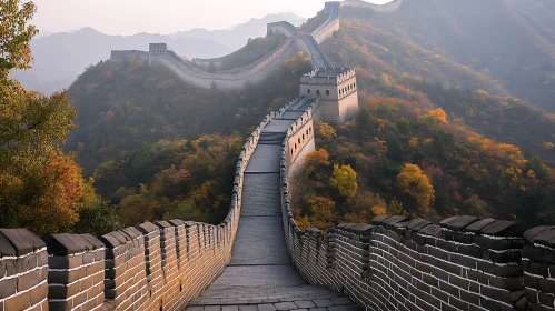 Autumnal View of the Great Wall