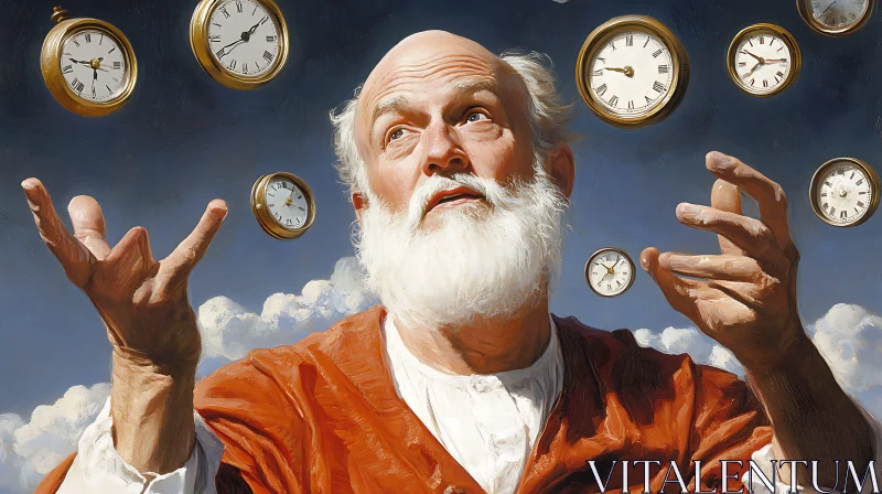Floating Clocks Portrait