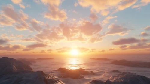 Sunset Over the Sea