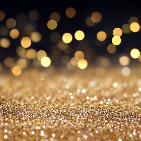 Abstract Gold Glitter and Bokeh Background