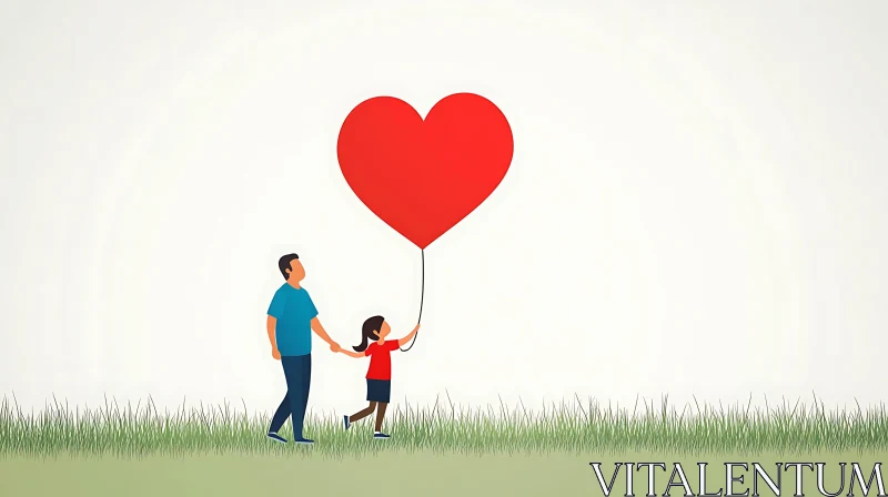Walking with Love: Father and Child