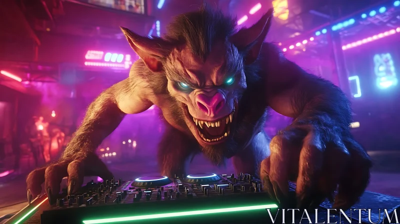 Werewolf DJ Mixing Tunes