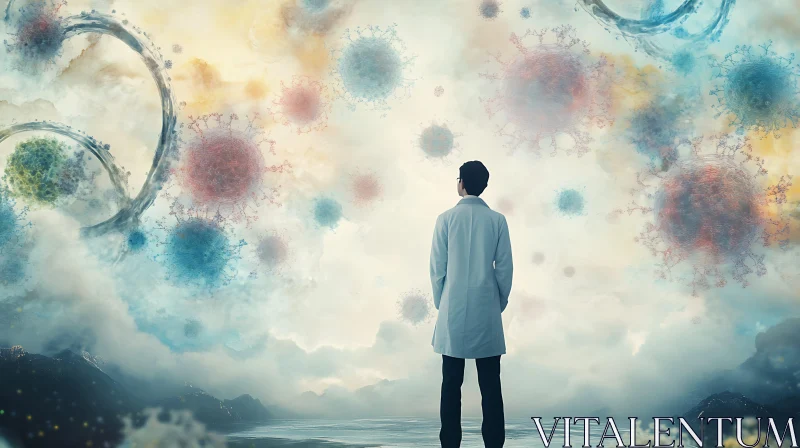 Surreal Medical Vision: Doctor and Viruses